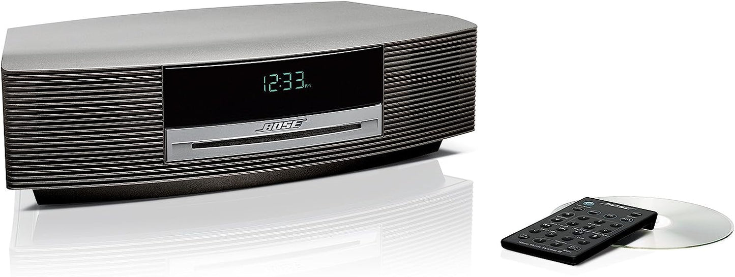 Bose Wave Music System CD/ MP3 Radio Wecker AUX Fernbedienung Silber NEU OVP