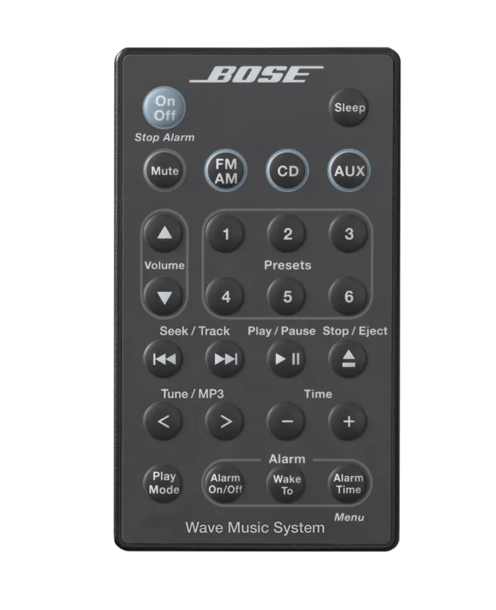 Bose Wave Music System Fernbedienung Schwarz XXL
