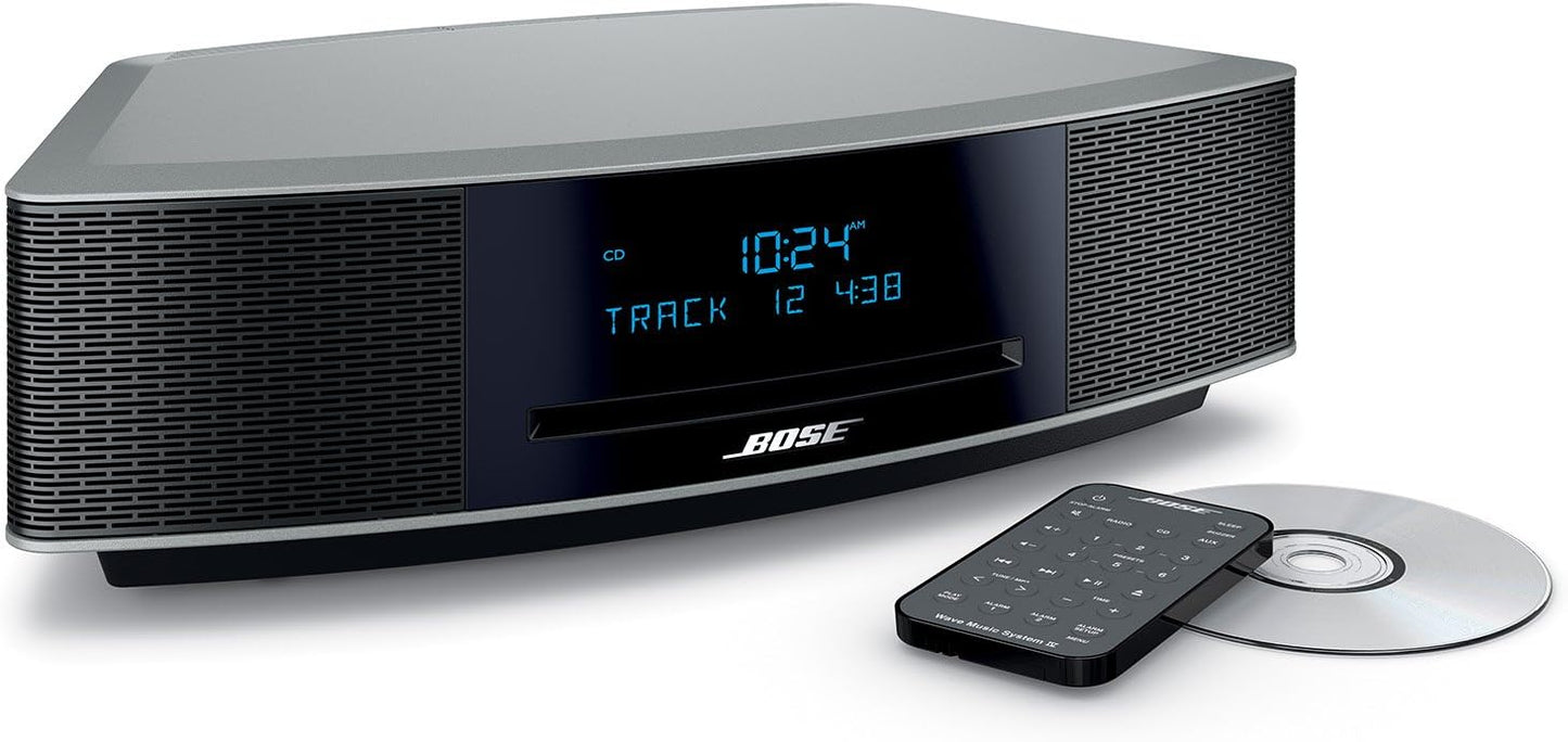 Bose Wave Music System IV CD/ MP3 DAB Radio Wecker AUX Fernbedienung Silber